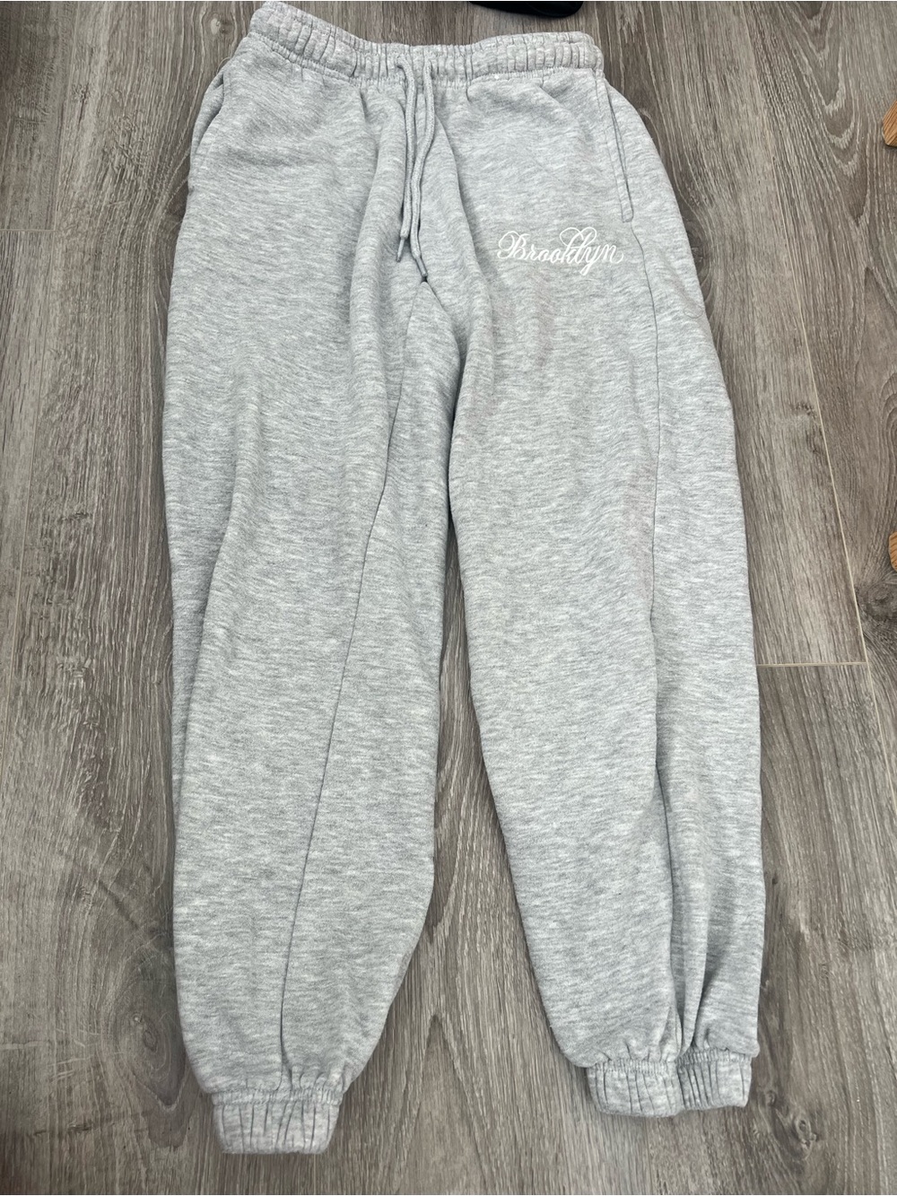 Urban Behavior Light Gray Jogger Sweatpants with 'Brooklyn' Script